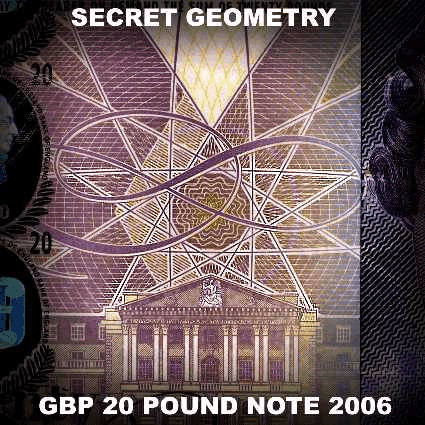 20 pound note, David star pentagram