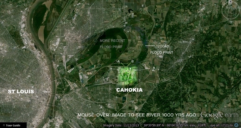 Cahokia Pleiades star map