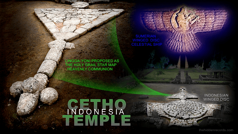 Winged disc at Cetho temple