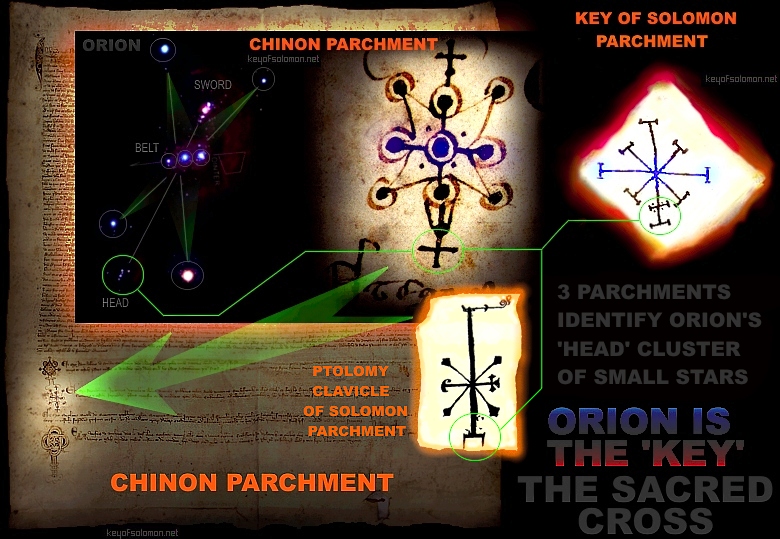 Chinon Solomon Parchment, Orion is the 'key'