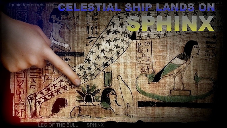 CELESTIAL SHIP LANDS ON SPHINX AT GIZA... PROOF...