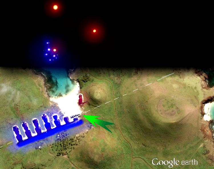 STAR MAP EASTER ISLAND - RAPA NUI ISLAND