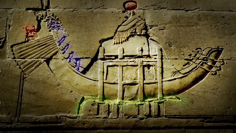 Egypt Sokar ship Temple of Horus Edfu