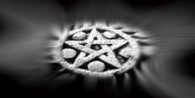 A RECONSTRUCTED IMAGE AS TO WHAT WAS SEEN IN THE ANGELS AND DEMONS MOVIE - THE SECOND PENTACLE, A HEBREW ARTEFACT FROM ISRAEL - THE DETAIL FOUND ON THE SOLOMON KEY PARCHMENT