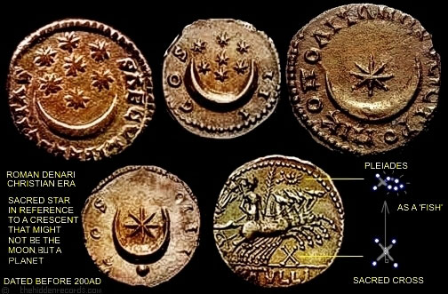 Roman Denarius with Pleiades and Crescent