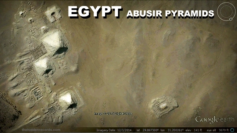 Abusir Egypt propsed ruins beneath the sand