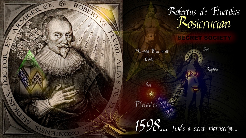 Robert Fludd with Secret Manuscript