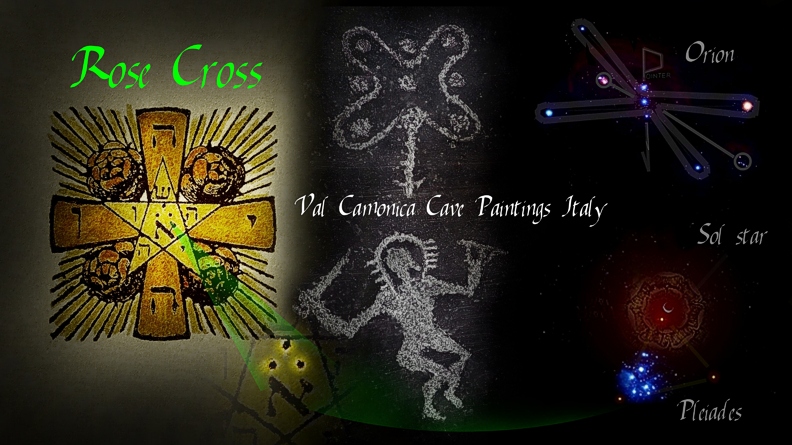 Rose Cross - Val Caminoca Cave Paintings Italy