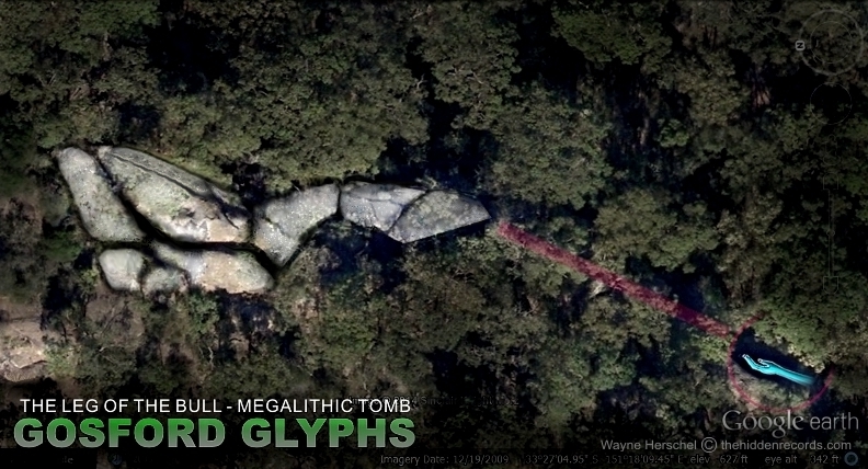 STAR MAP GOSFORD GLYPHS SITE - AUSTRALIA