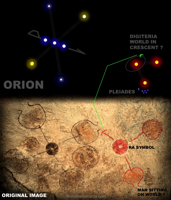 Orion, Pleiades vs original image