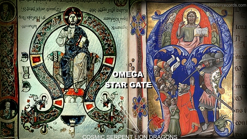 HOLY SATURDAY SCROLL CHRIST IN OMEGA STAR GATE WITH DRAGONS