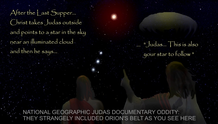 Jesus telling Judas: this is also yours star to follow