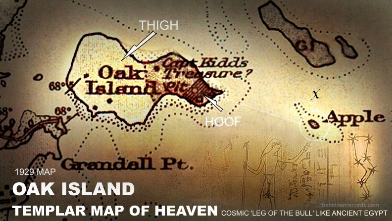 STAR MAP OAK ISLAND TEMPLAR - NOVA SCOTIA TREASURE MAP