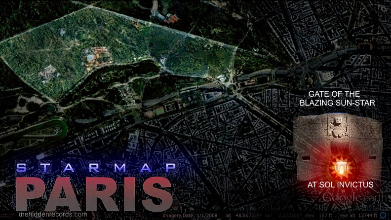 Paris from above - Leg of the bull representing the Pleiades