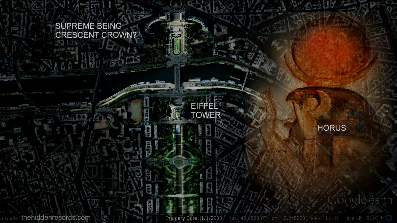 Paris from above - supreme being crescent crown?