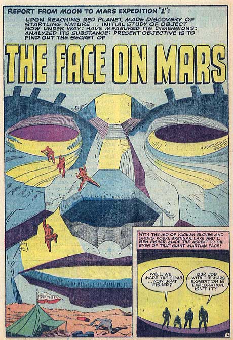 The Face of Mars from 1958 comic book