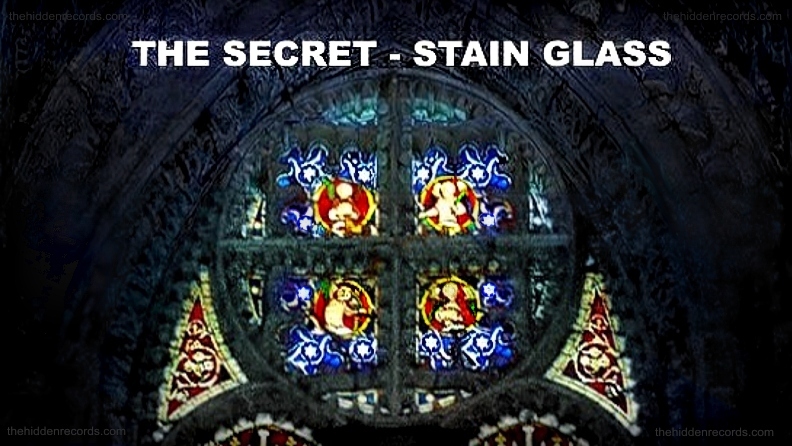 Rosslyn Chapel stained glass secret - vitruvian man