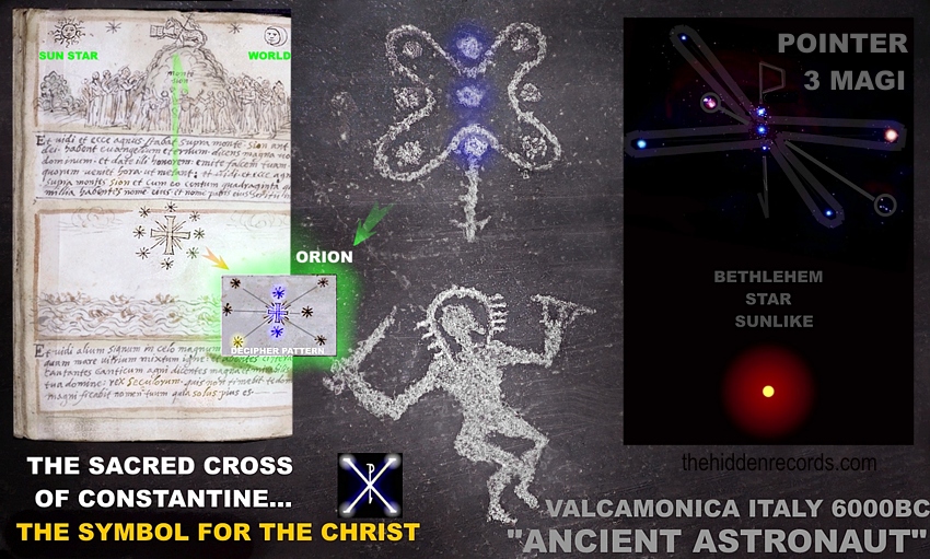 Sacred Cross Christ Astronaut Orion Valcamonica Star Map
