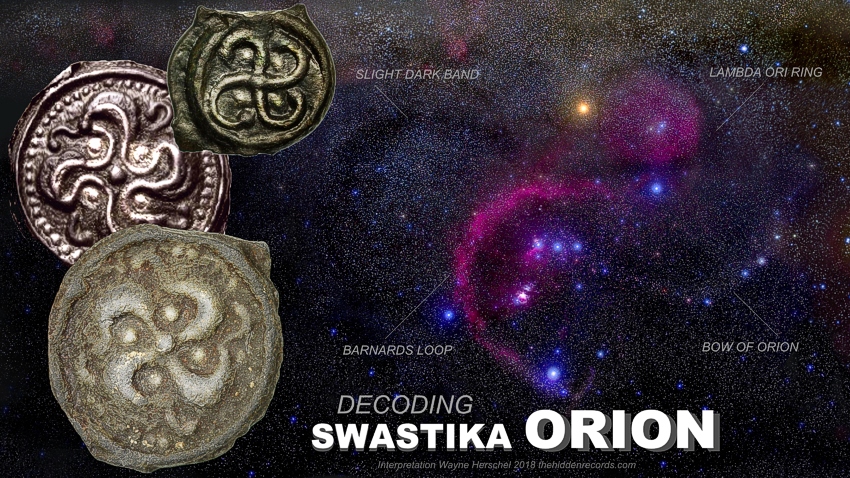 Decoding the Swastika in Orion