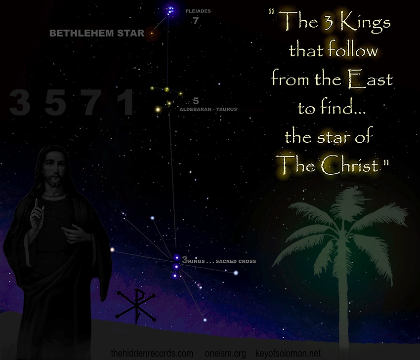 UFO Alien Matthew Christ Metal Books Three Kings Magi Jordan Pleiades Bethlehem Star