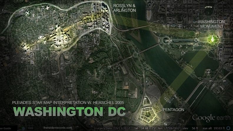 STAR MAP WASHINGTON DC - UNITED STATES FOUNDING CITY